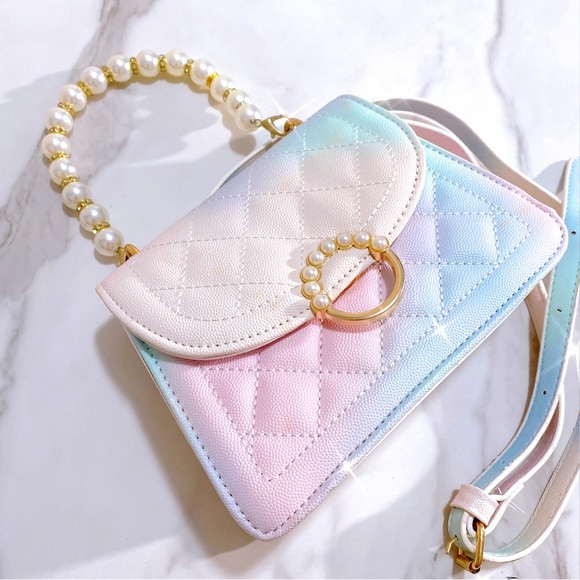 (SALE) Mermaid Colorful Pearl Handbag Crossbody Bag - Picture 3 of 14